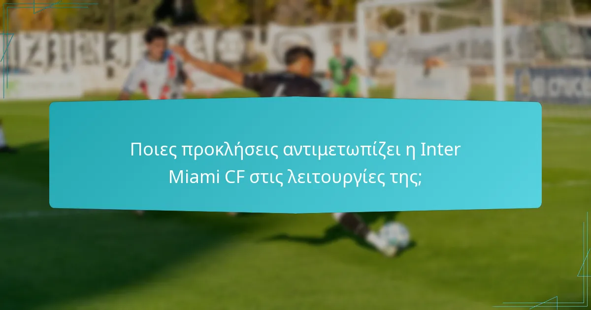 Πώς είναι δομημένη η επιχειρησιακή διάρθρωση της Inter Miami CF;